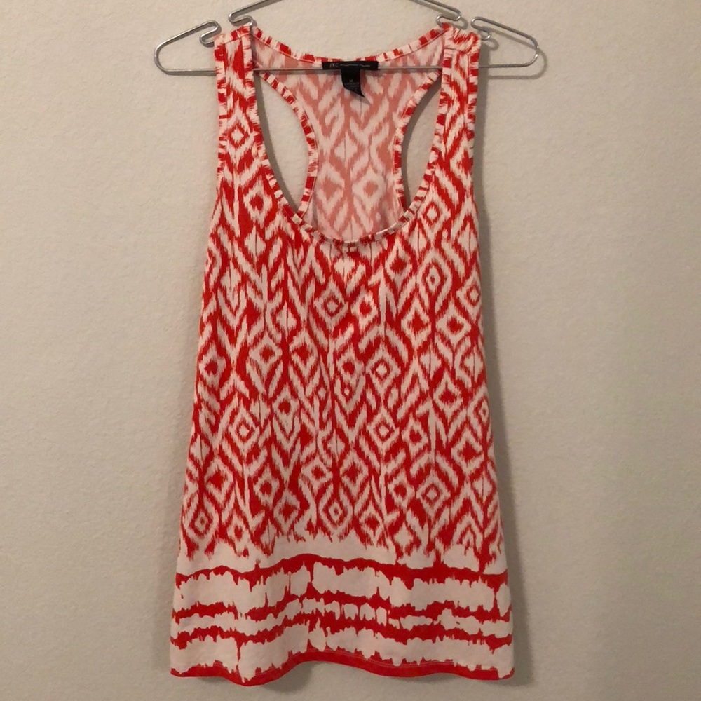 Orange and white racer back
